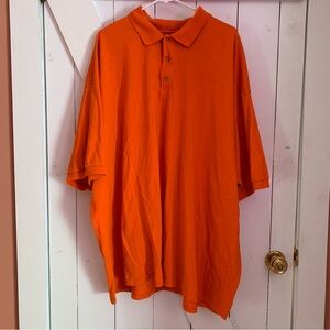 Men's 5XL Polo Orange Gildan DryBlend